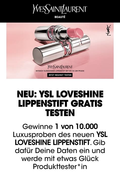 ysl loveshine lippenstift gratis testen|ysl loveshine.